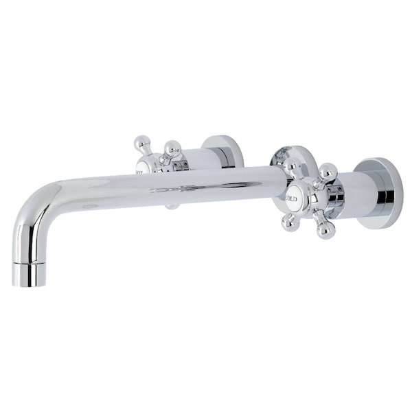 Roman Tub Faucet, Polished Chrome, Wall Mount